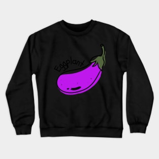 Hand Drawn Eggplant Minimal Crewneck Sweatshirt